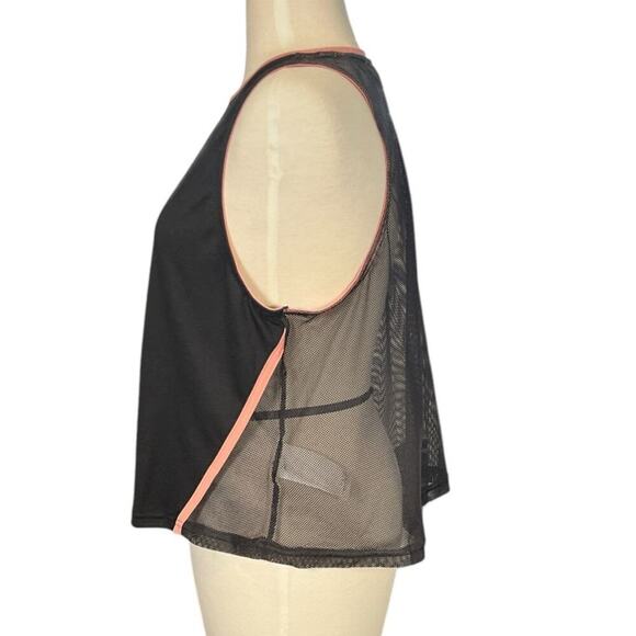 Puma Modern Sports Women's Tank Black Pink Mesh Back Polyester NWT Size Medium - Picture 2 of 9